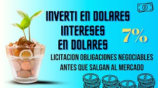 Como Invertir en Dolares en Argentina  Como comprar Obligaciones Negociables 2024 Paso a Paso [upl. by Adaner]