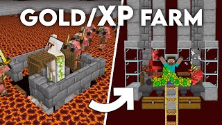 Minecraft Easiest GoldXP Farm 120  AFK Extremely Efficient [upl. by Felita]