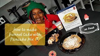 How to make Funnel Cake with Pancake mix  Soleine Summer [upl. by Etteve]