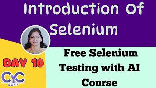 Introduction Of Selenium  Software Testing Course In Madhapur  Best Testing training HYD  CYCSOFT [upl. by Ganiats]