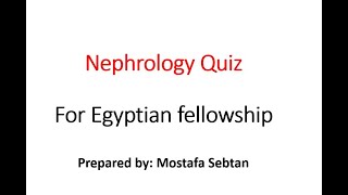 Nephrology Quiz for fellowship [upl. by Akerley685]