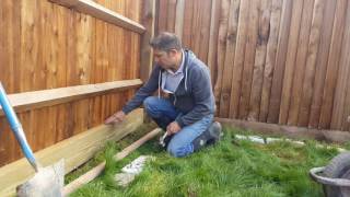 How to Build A Wooden Sleeper Raised Bed  Part 1 [upl. by Ahseekat]