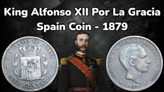 Rare 1879 Alfonso XII Spanish Coin  Uncovering the History CoinCollection SpanishCoins [upl. by Ahsikad]