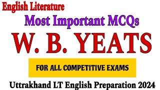 wb yeats mcq questions  mcq on wb yeats  WB YEATS  wb yeats mcq questions  wb yeats as a poet [upl. by Irrem]