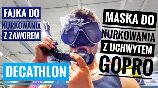 Maska do nurkowania z uchwytem GoPro i Fajka rurka 3D z zaworem stop z Decathlon  Snorkeling [upl. by Preston]