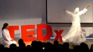 Whirling Dervish The mystical dance of the Sufis Ora and Ihab Balha at TEDxJaffa [upl. by Gib978]