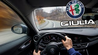 280 HP  ALFA ROMEO GIULIA VELOCE Q4  POV Drive Test [upl. by Netsud]