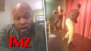 Comedian Viciously Attacked On Stage  TMZ TV [upl. by Dlaregztif284]