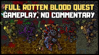 TIBIA GAMEPLAY  FULL ROTTEN BLOOD QUEST NO COMMENTARY [upl. by Blodgett]