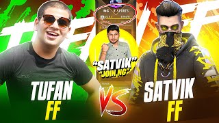 TUFAN VS SATVIK 🤯 1VS1 🥵 SATVIK JOINED NG GUILD 😱❤️ I LOST THE MATCH 😥 [upl. by Arrol715]