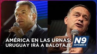 AMÉRICA EN LAS URNAS URUGUAY IRÁ A BALOTAJE  NOTICIERO 9 [upl. by Anileva]