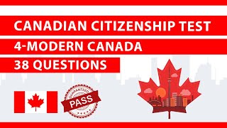 2024 NEW CANADIAN CITIZENSHIP TEST― Modern Canada ― Part 4 of 10 [upl. by Roderica]