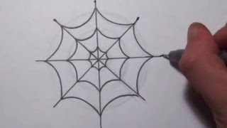 How To Draw a Simple Spider Web [upl. by Redwine258]