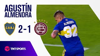 ¡GOL DE BOCA Agustín Almendra  Boca Juniors vs Lanús 21  Fecha 15Torneo de la Liga 2021 [upl. by Asirak800]