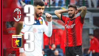 Giroud scores in sixgoal thriller  AC Milan 33 Genoa  Highlights Serie A [upl. by Cthrine]