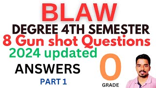 B LAW important questions answer exolanation sem 4 [upl. by Ainival440]