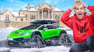 We Survived a MAJOR SNOW STORM Lamborghini SnowMobile [upl. by Tiler]