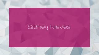 Sidney Nieves  appearance [upl. by Prowel]