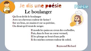 Poème Français le boulanger loasis des mots 3AP [upl. by Curtice]