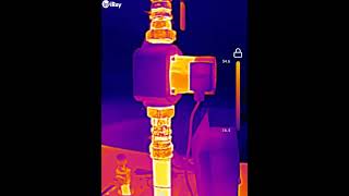 Circulating pump of home heating system in themal camera infiray thermalcamera [upl. by Brackett]