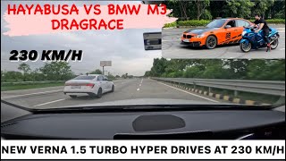 New Verna 15 Turbo Hyper Driving At 230 Kmh Hyper Drive 🔥 [upl. by Dmitri]