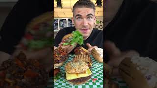 IS THIS A JOKE A “VEGAN BURGER CHALLENGEquot LOOKS LIKE food burger foodchallenge [upl. by Tyre]