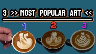 3 most popular latte art [upl. by Dlanod274]