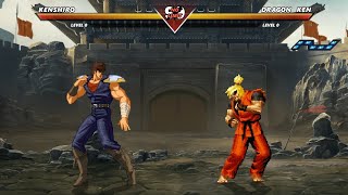 Kenshiro vs Dragon Ken High Level Awesome Fight [upl. by Assener]