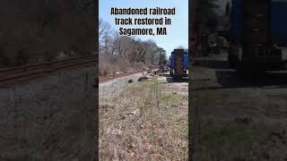 Abandoned railroad track restored in Sagamore MA [upl. by Massie214]