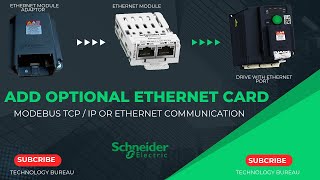 HOW TO ADD OPTIONAL ETHERNET CARD IN ATV320 SCHNEIDER DRIVE  SCHNEIDER ETHERNET CARD atv drive [upl. by Imelida]