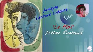 Analyse linéaire  Le Mal Arthur RIMBAUD Cahiers de Douai BAC français Oral EAF  grammaire [upl. by Iyre]