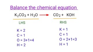 K2CO3H2OCO2KOH balance the chemical equation mydocumentary838 balancedchemicalequation [upl. by Opal]