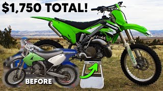 Transforming a 1400 2 Stroke Dirt Bike on a Budget This Bike RIPS [upl. by Anoniw68]