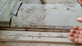 57 Chevy floor Patch panels Fitting and Welding [upl. by Oglesby]