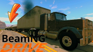 Super road train trucks BeamNG Drive [upl. by Ahseinad307]