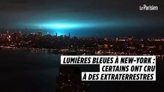 Lumières bleues à NewYork  certains ont cru à des extraterrestres [upl. by Aneerbas]