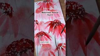 Sonnenhut watercolor tutorial Part II easyart bookmark [upl. by Mattheus]