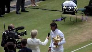 Rafael Nadal with his trophy  Wimbledon 2010 [upl. by Cavanagh]