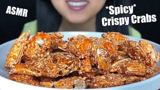 ASMR SPICY CRISPY BABY CRABS  Extreme Crunchy Eating Sounds  No Talking ASMR Phan [upl. by Eelana736]