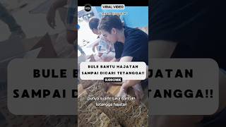 Bule Jadi Kuli Hajatan⁉️ reaksibule buleriview shorts viralvideo [upl. by Sower455]