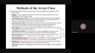 Array Class amp ArrayList Class in C NET [upl. by Aiclef]