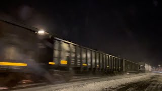 CPKC 230 with CP and KCS paint meets NS 27G in La Porte [upl. by Innek]