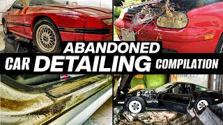 ABANDONED Car Detailing Compilation 2 Hours Disaster Car cleaning Restoration [upl. by Bartle25]