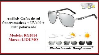 Gafas de sol fotocromaticas  UV400 lente polarizado marca LIOUMO [upl. by Takashi]