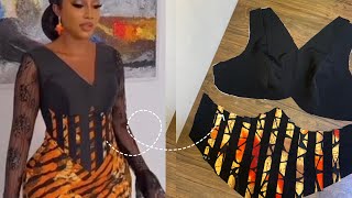 How to Sew this Stylish Under bust Corset Dress with a Basque Waistline Beginners Tutorial DIYs [upl. by Pestana]