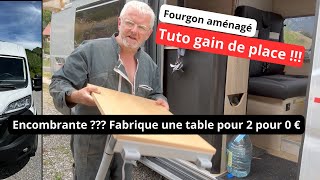 Vanlife  Trop encombrante  Fabrique une table pour 2 pour 0€ [upl. by Delamare886]