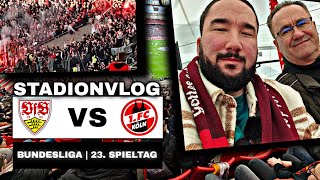 STUTTGART LÄSST PUNKTE LIEGEN 🙈🥲 KÖLN FANS MIT PYRO 🔥 VfB Stuttgart vs 1 FC Köln  Stadionvlog 🏟 [upl. by Mixam]