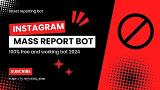 Instagram Mass Reporting Bot Banning an Instagram Account  How To Use Mass Report Bot ziddibeatz1 [upl. by Imogene]