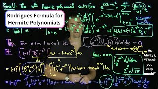 Rodrigues Formula for Hermite polynomials and Orthogonality [upl. by Deer]