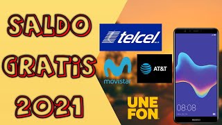 CÓMO TENER SALDO GRATIS TELCEL ATYT MOVISTAR UNEFON 2021  RECARGAS GRATIS 2021 [upl. by Ailedua]